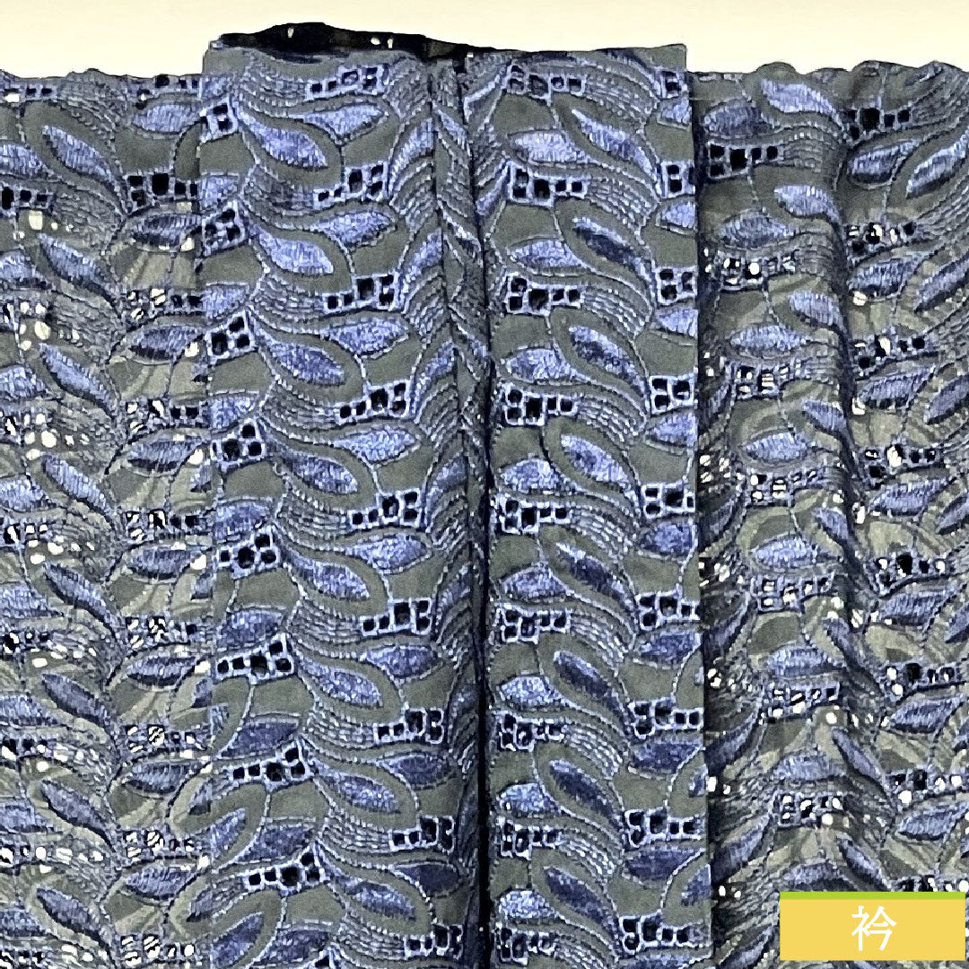 道中着 ポリエステル 身丈77.5cm 裄丈63.5cm  幾何学模様 スリーシーズン Sランク 単衣 黒系 1117000602910