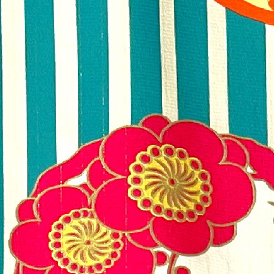 Long-sleeved kimono, Length 171.5cm, Sleeve length 66cm, Awase, Blue, Washable kimono, Plum, Daffodil, Wisteria, Polyester, S rank, Blue series, 1113001192617