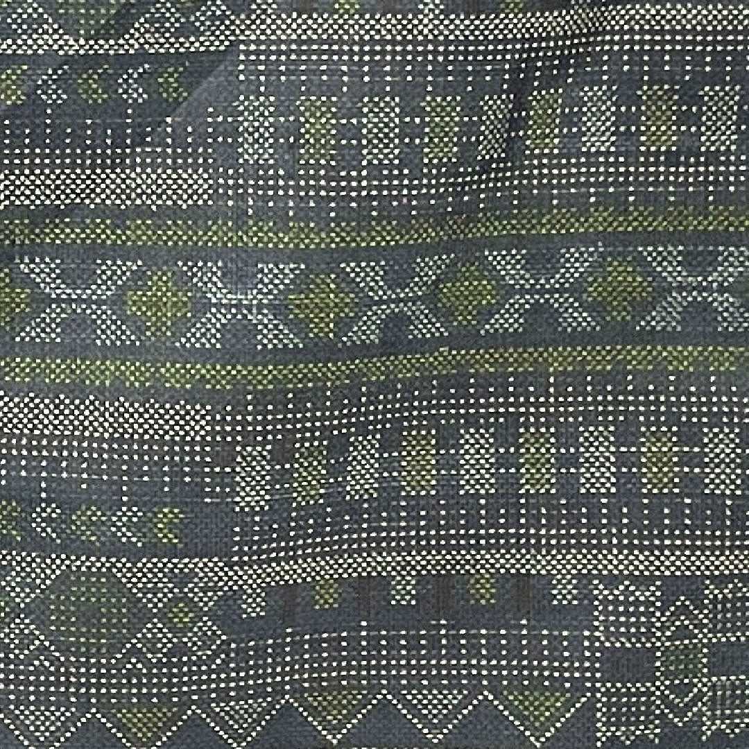 Tsumugi, Length 153cm, Sleeve length 63.5cm, Navy blue, Geometric pattern, Pure silk, S rank, Lined, Navy blue, 1116001942218