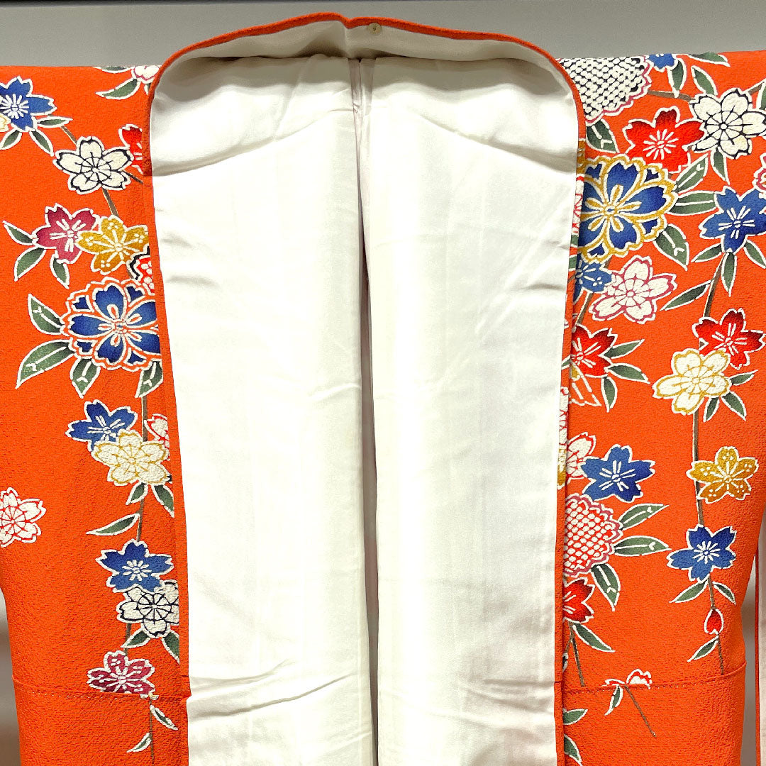 振袖 身丈156.5cm 裄丈64cm 袷  京紅型 吉祥文様  正絹 Sランク グラデーション系 1113001642399