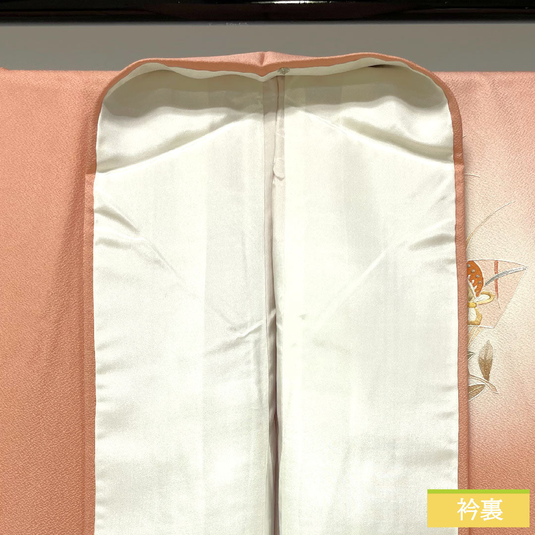 Homongi Pure silk Sleeve length 167.5cm Sleeve length 66.5cm Single plum color Suzhou embroidery Shantou embroidery Auspicious pattern S rank Pink 1112004062513