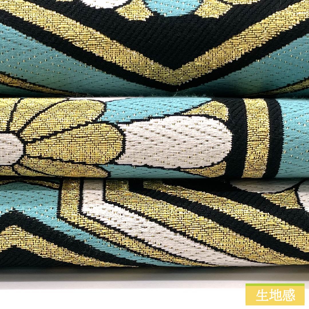 Formal black obi, pure silk, A-rank, tortoiseshell and chrysanthemum design, 454cm long, six-fold obi, suitable for furisode (long-sleeved kimono). Product code: 1123015833410