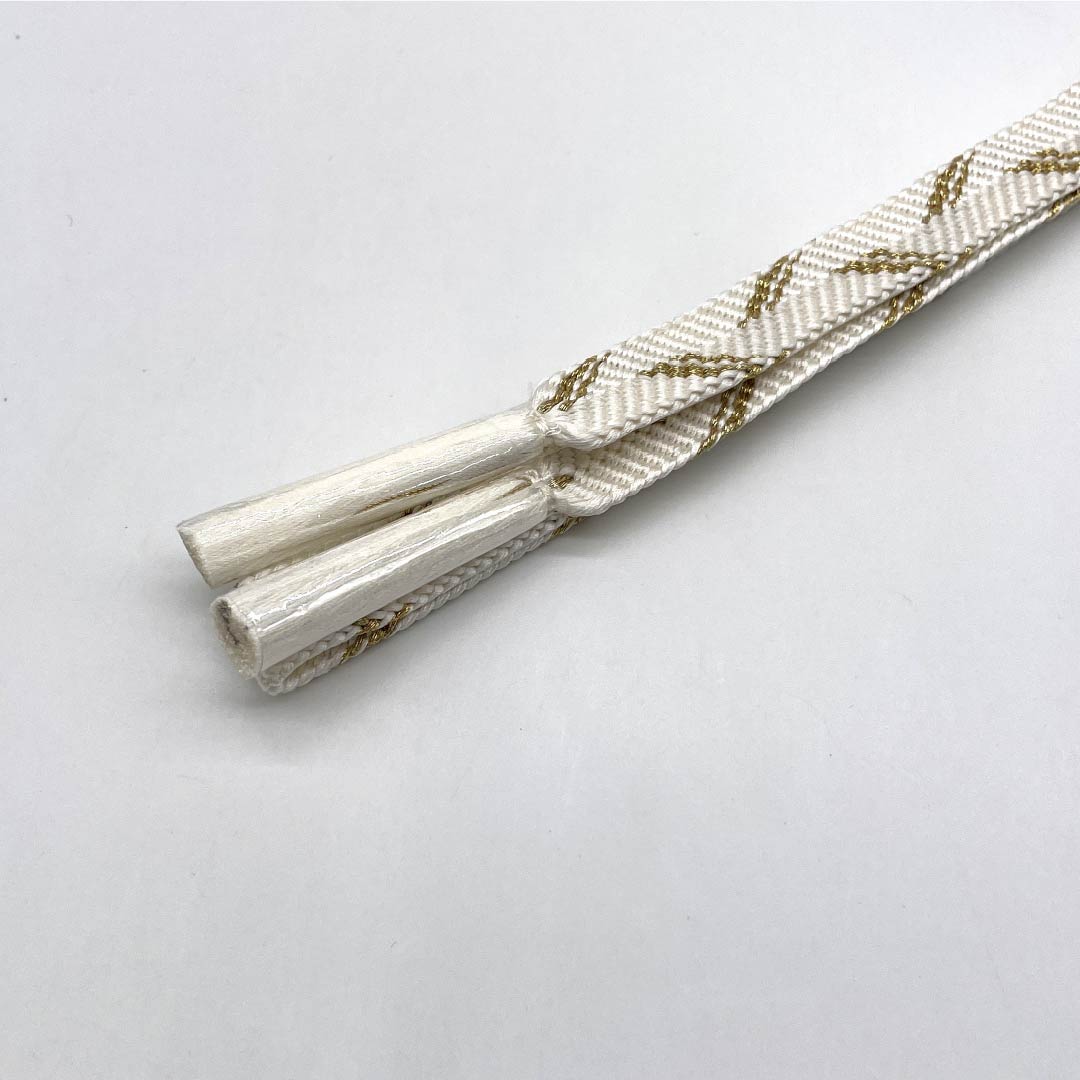 （新古品） 帯締め・帯揚げセット 正絹 Sランク 扇付き 留袖用 絞り中抜き 長さ約156cm 幅約1.5cm 留袖用 白系 1141000112311