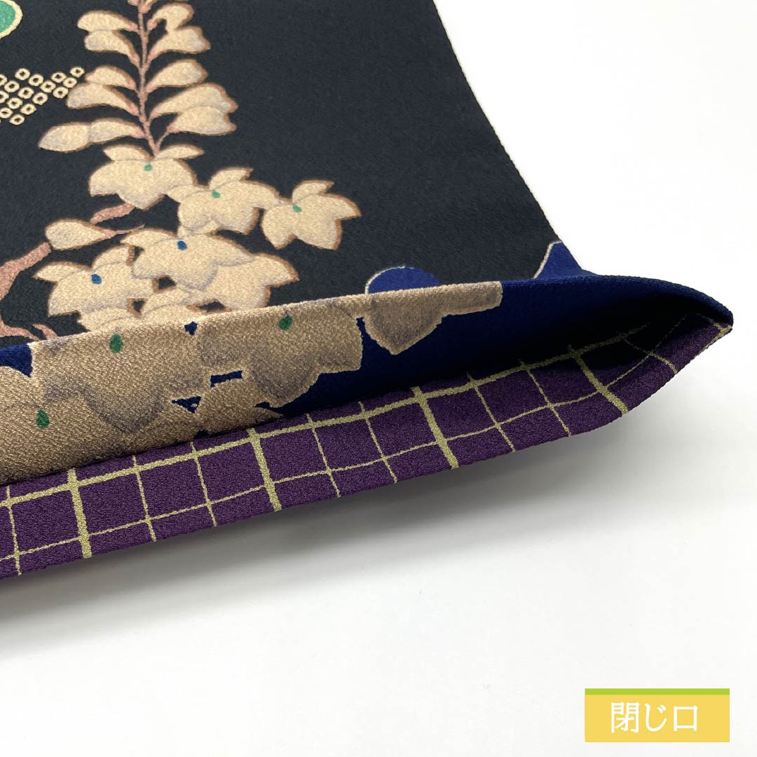 (Kyoto Fukuro Obi) Nagoya Obi, Polyester, Grade A, Rurikon (Blue), Reversible, Dyed Obi with Snow Ring Pattern, Length 396cm, Six-Ply, Casual, Blue, Item Number 1124011033417, Open-Leg Style