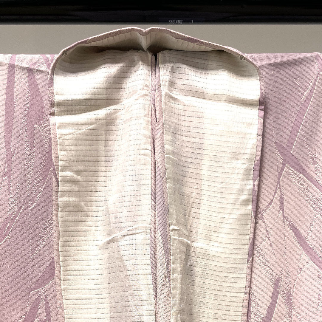 Summer pure silk komon kimono, length 159cm, sleeve length 62.5cm, cherry blossom color, abstract pattern, basting thread included, unused, silk, A rank, pink, 1132000533313