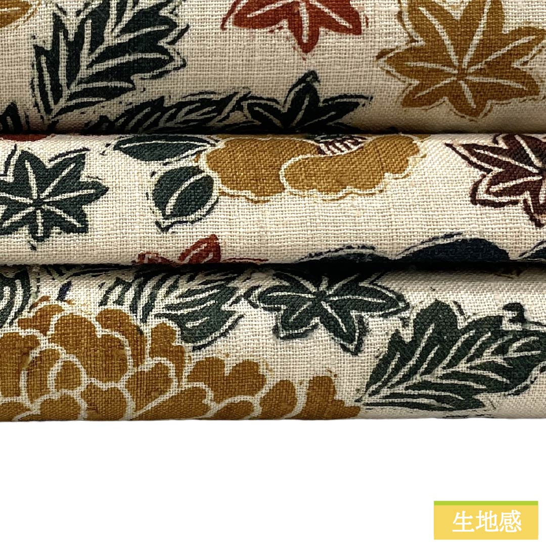 名古屋帯 正絹 Ｓランク 開き仕立て 練色（ねりいろ） 型染 草花模様 花柄 帯丈372cm 全通 カジュアル クリーム系 1124012172315
