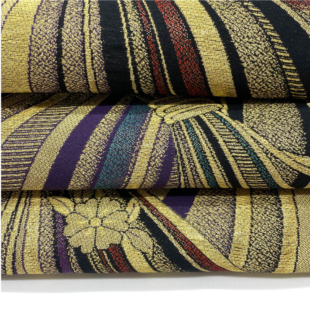 Fukuro Obi, Gold, Bundled Noshi, Cherry Blossom, Chrysanthemum, Length 440cm, Pure Silk, A Rank, Six-way, Formal, Gold, 1123005983321