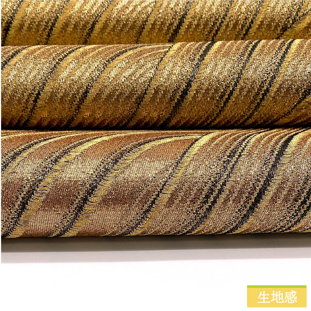 袋帯 正絹 金色（きんいろ） 波 帯丈420cm Aランク 六通 フォーマル 金系 1123011513321