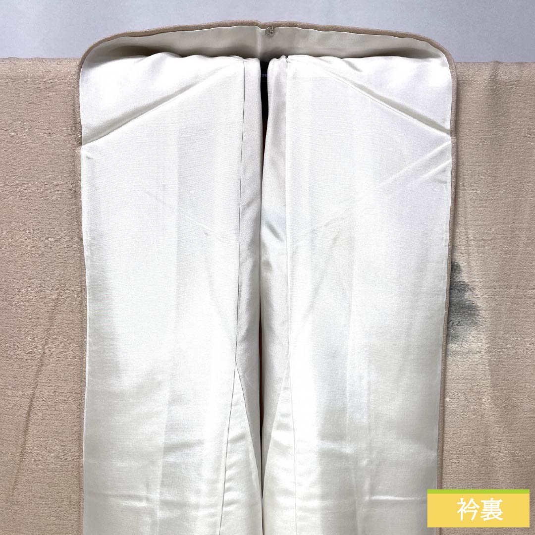 訪問着 正絹 Sランク 袷 身丈161cm 裄丈65.5cm 乙女色（おとめいろ） 京友禅 作家物 金閣寺 風景画 しつけ糸付き ピンク系 1112007172413