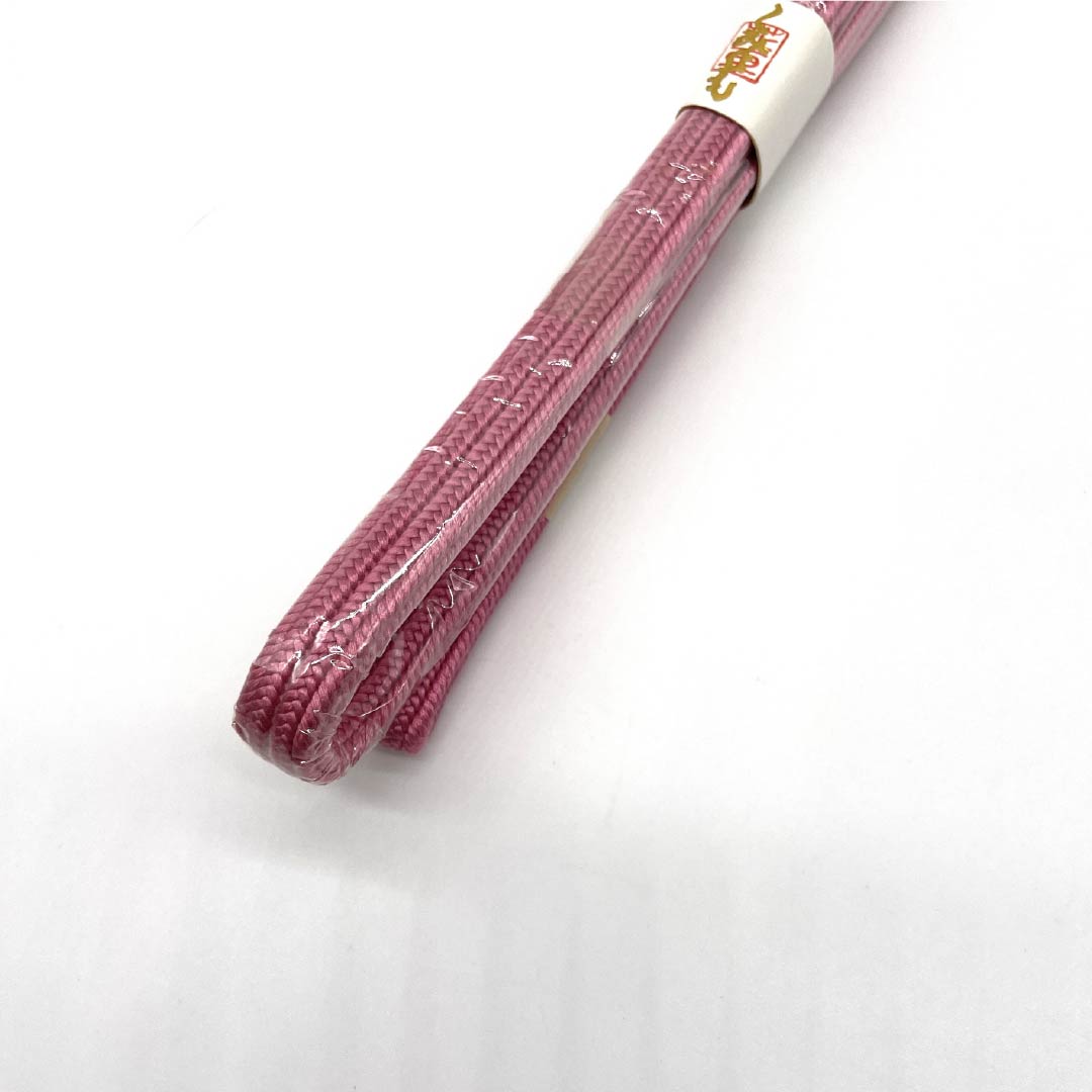 （新古品） 帯締め・帯揚げセット 正絹 Aランク  韓藍色（からあいいろ） 絞り 長さ約158cm 幅約1.3cm セミフォーマル ピンク系 1141000023313