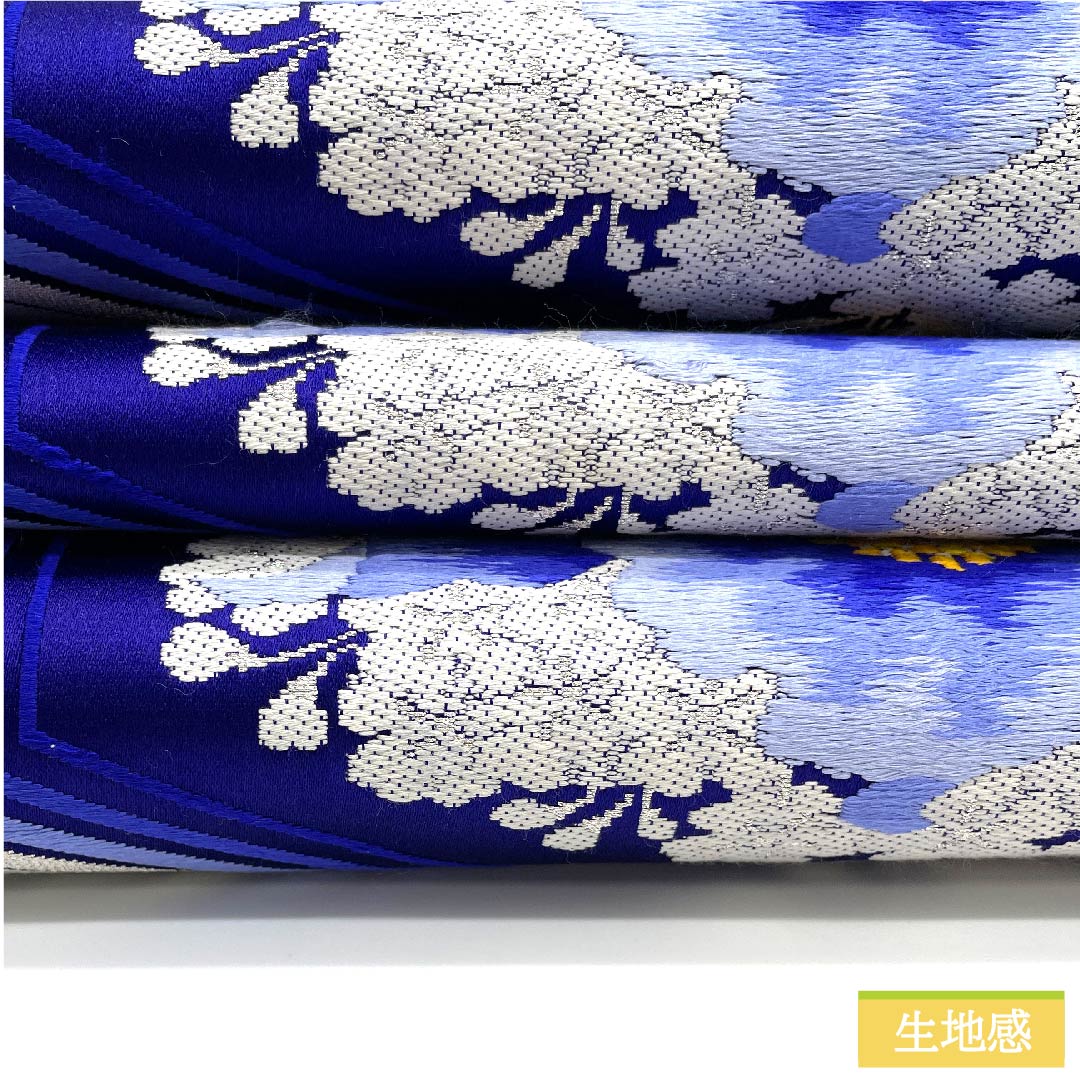 袋帯 正絹 銀色（ぎんいろ） 花模様 亀甲 帯丈424cm Sランク 六通 フォーマル 銀系 1123011952322