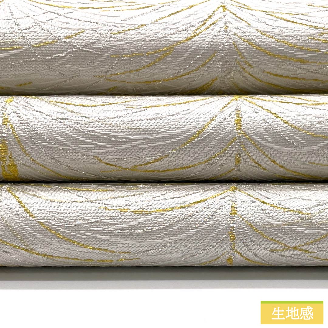 Formal white obi, pure silk, S-rank, Daiomatsu pattern, for formal kimono, 444cm long, six-fold hem, white, 1123015152311