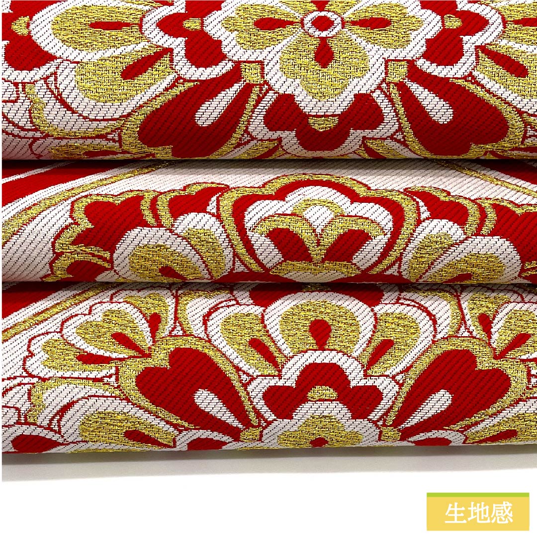 Fukuro Obi (Sash) - Pure Silk - White (Shiroiro) - Tortoise Shell Pattern - Length 436cm - S Rank - Six Passes - Formal - White 1123011602311