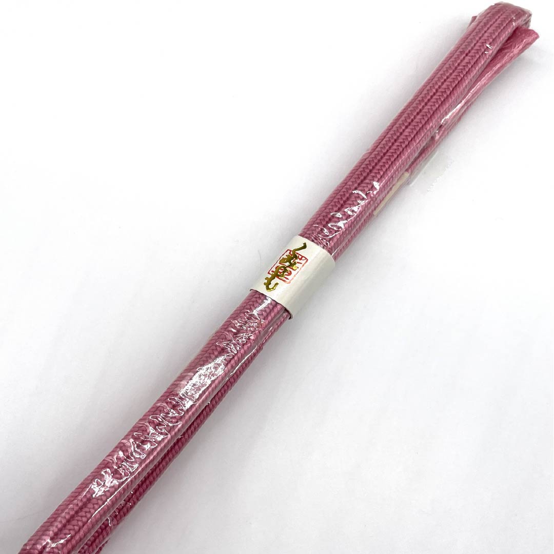 （新古品） 帯締め・帯揚げセット 正絹 Aランク  韓藍色（からあいいろ） 絞り 長さ約158cm 幅約1.3cm セミフォーマル ピンク系 1141000023313