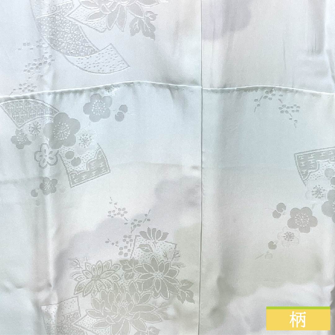 長襦袢 正絹 Sランク 身丈116cm 裄丈61cm 袷 ぼかし染 吉祥文様 半衿付き 緑系 1129000762119