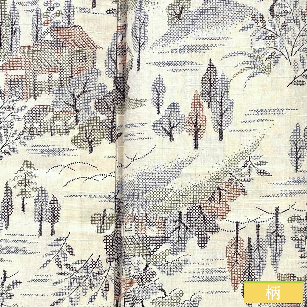 Komon, pure silk, length 157.5cm, sleeve length 64cm, single layer, off-white, Chayatsuji, S rank, white, 1115005292311