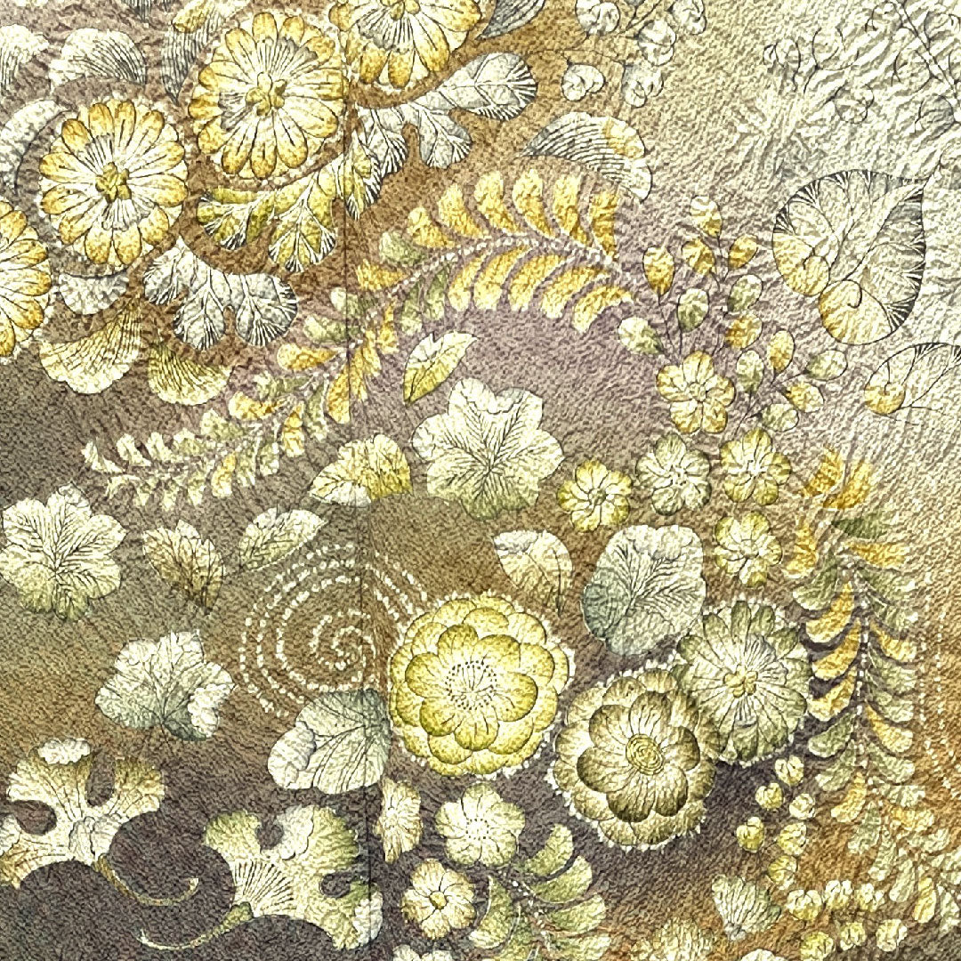 Homongi, pure silk, lined, length 154cm, sleeve length 64cm, sand color, Tsujigahana, thin rings and quince, S rank, beige, 1112003102225