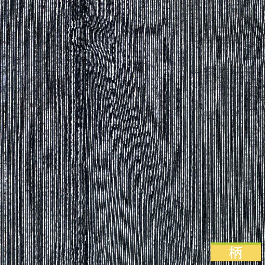 Yukata Cotton Linen Length 159cm Sleeve length 67cm S rank Single layer Black Striped Cotton Linen 1118005632310