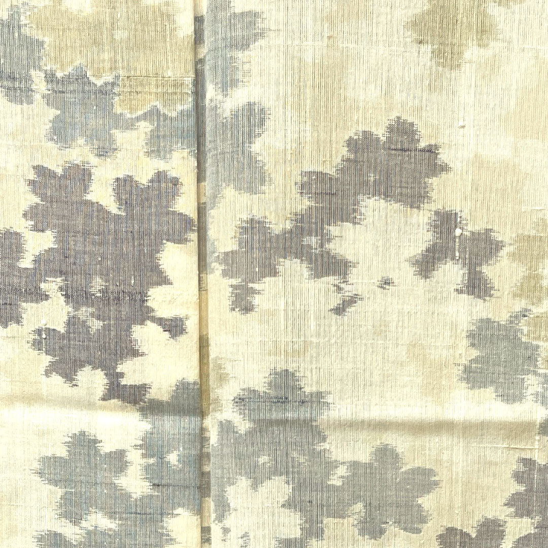 Raw tsumugi, Length 167cm, Sleeve length 66cm, Milky white, Abstract pattern, Pure silk, S rank, Single layer, Cream color, 1116002552515
