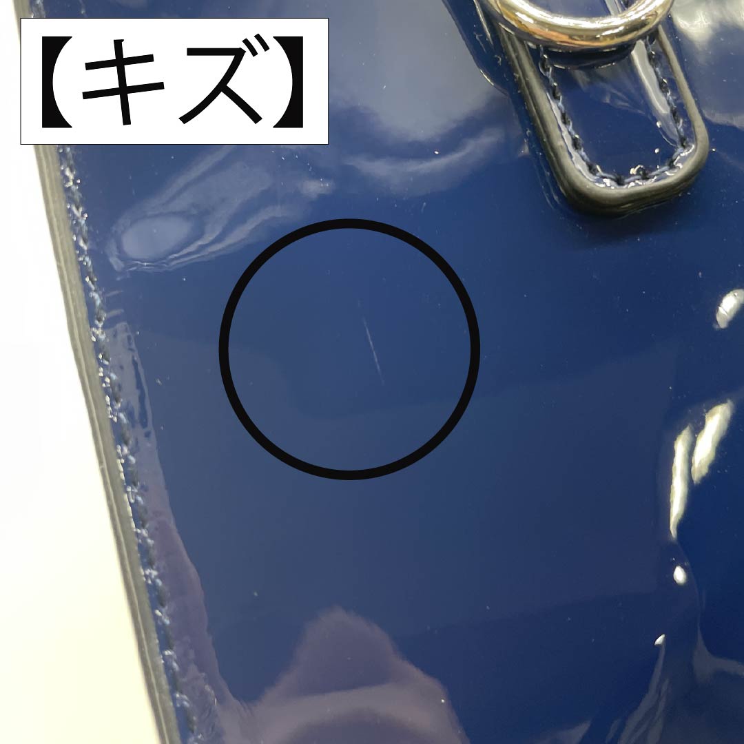 （新古品） 洋装バッグ 牛床革 Bランク 新古品 牛床革 ２WAY 紺系 119700036418