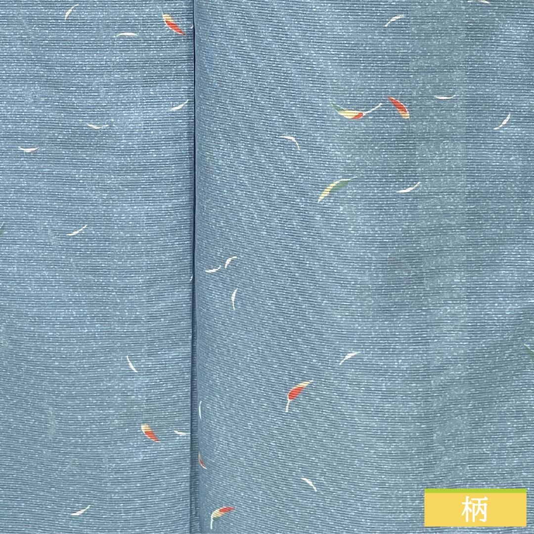 Summer Polyester Komon S Rank Length 162cm (4ft 9in) Sleeve length 65cm (2ft 1in) Kinuta-seiji (Celadon) Abstract Pattern Washable Kimono Ro-weave Blue 1132003392417