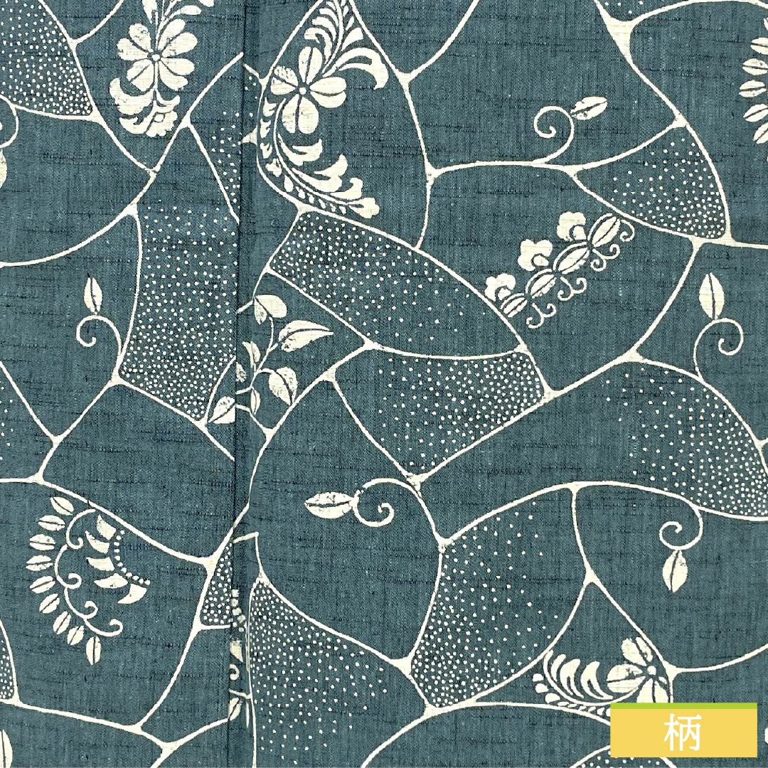 Cotton Yukata, Length 155cm, Sleeve Length 66.5cm, S Rank, Single Layer, Blue with Indigo Brown (Aito no Chairo), Ivy Pattern, Part Number 1118005892317
