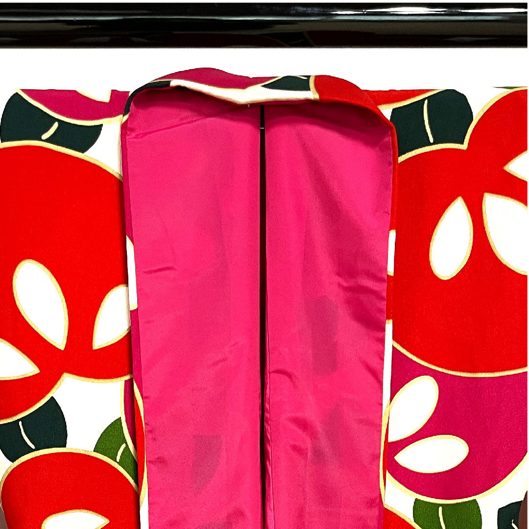 Long-sleeved kimono, length 170.5cm, sleeve length 67.5cm, lined, washable, Tachibana, poly, S rank, white, 1113001102611