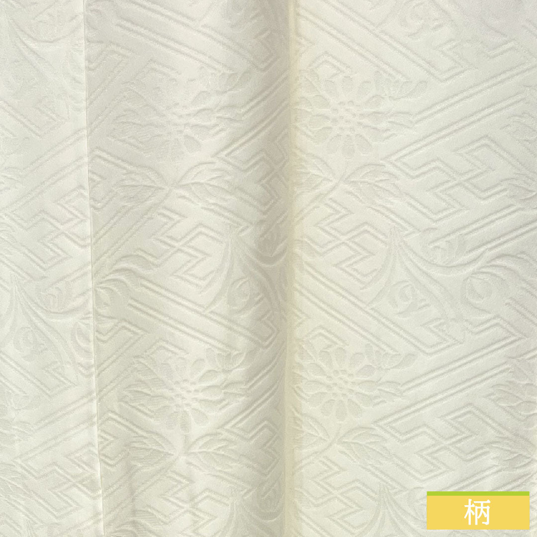 長襦袢 正絹 身丈126cm 裄丈66cm 袷 紗綾形 菊 Sランク 白系 1129000662311