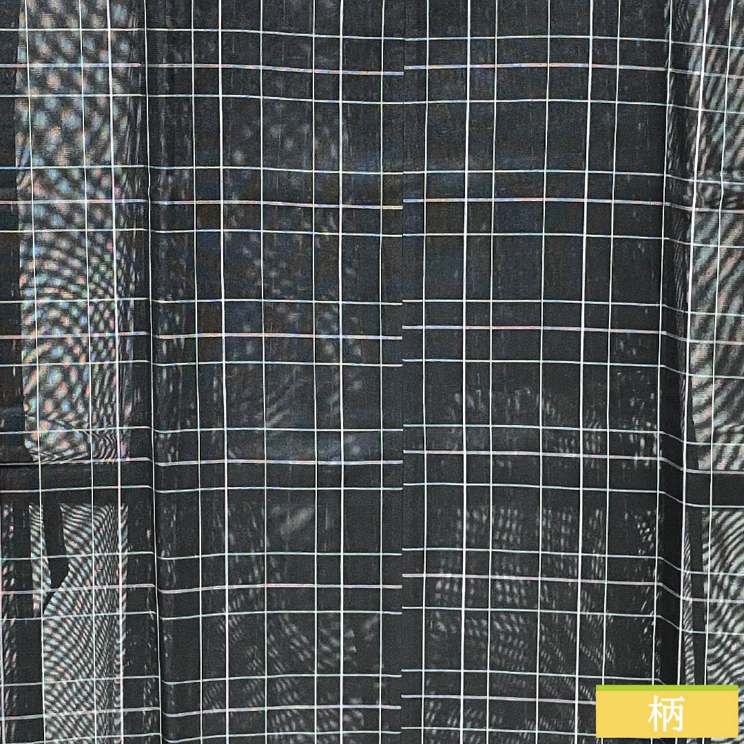 Raincoat, Polyester, S-Rank, Length 126cm, Sleeve Length 63cm, Plaid Pattern, Storage Case Included, Gauze, Black, 1117001242910