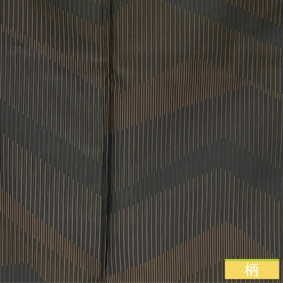 Komon (small pattern) silk, A-rank, length 157.5cm, sleeve length 64.5cm, lined, abstract pattern, black, 1115006413310