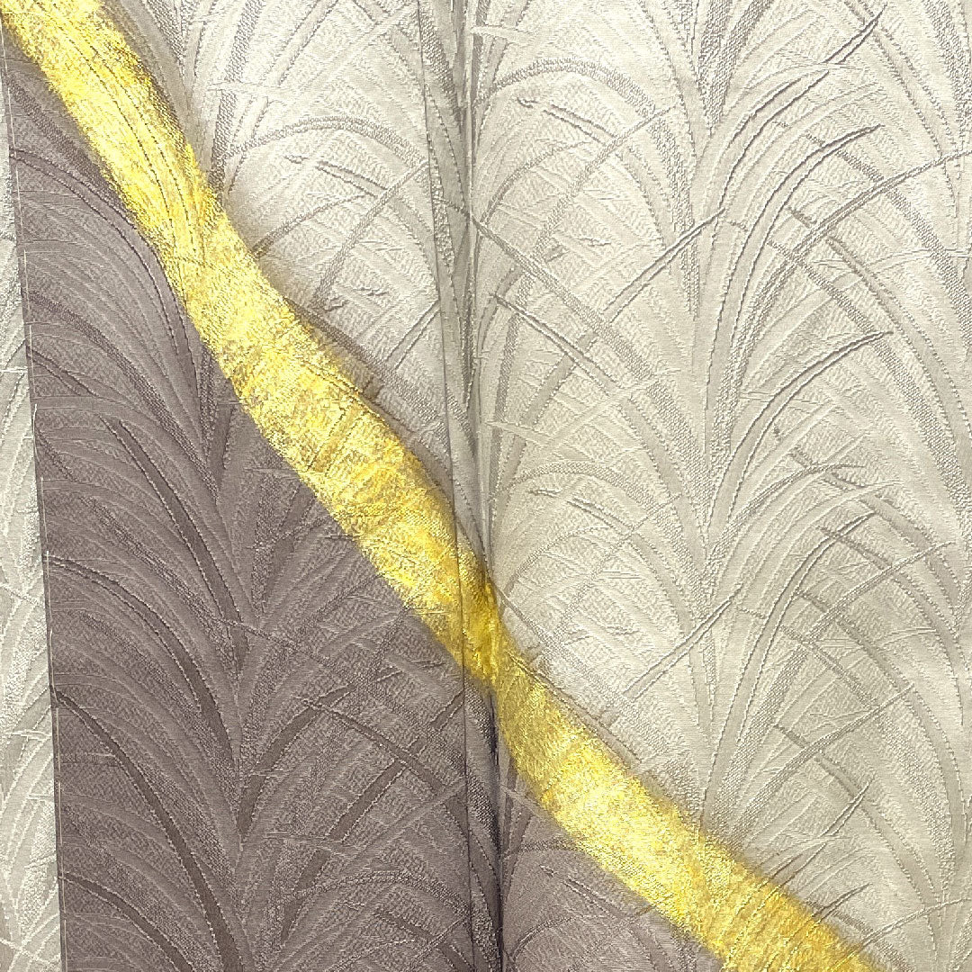 Homongi, pure silk, lined, length 150cm, sleeve length 62cm, Kumoi gray, Daiomatsu, artist's work, with basting thread, unused, S rank, gray, 1112002892122