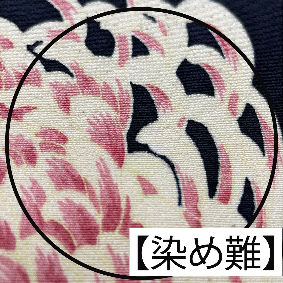 Fabric, Komon, Pure Silk, Black, Tango Chirimen, Chrysanthemum Thread, Floral Pattern, New Rank, Black, 1130001021910