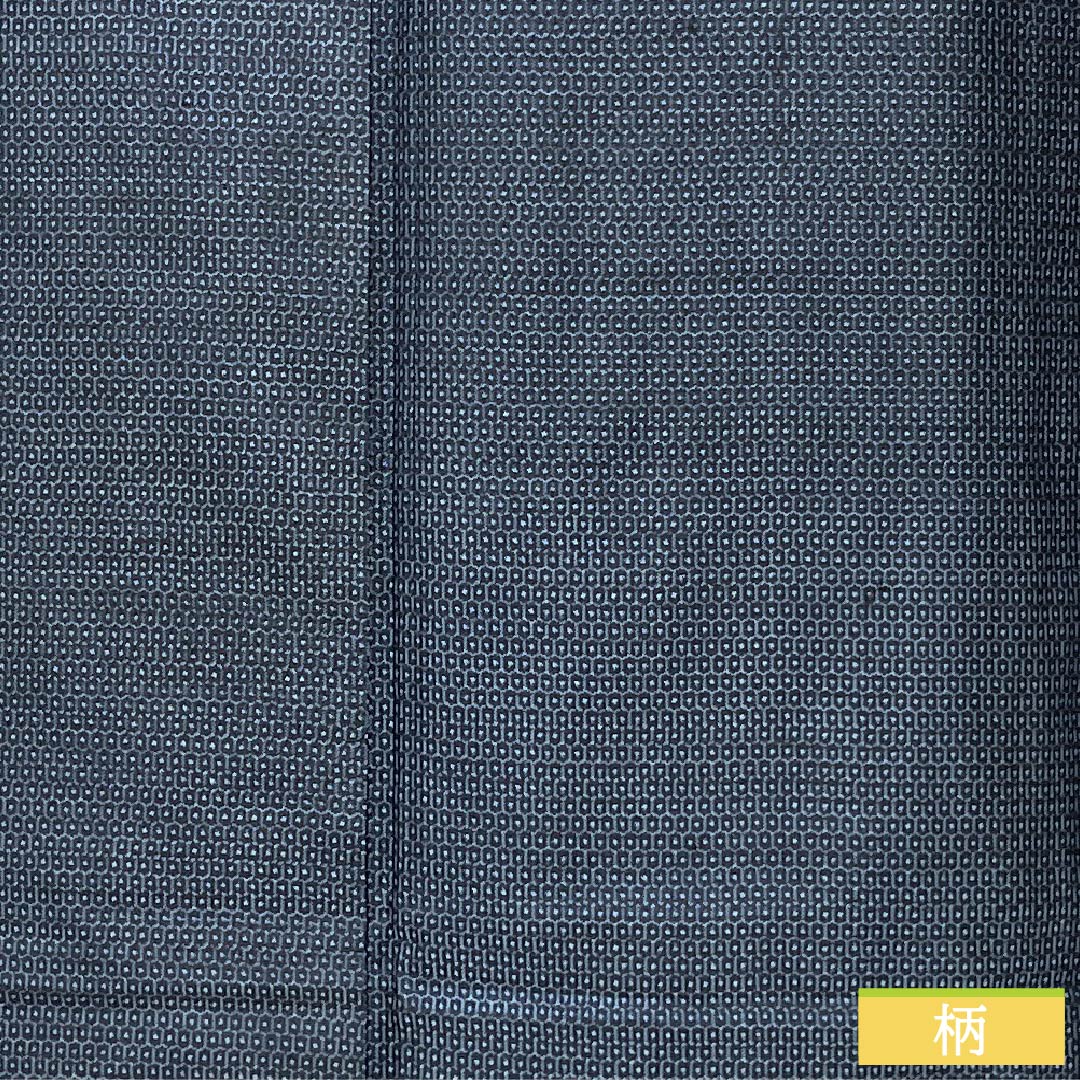 Men's silk S-rank kimono, length 138cm, sleeve length 65.5cm, Aisumi brown (ice-washed brown) Oshima Tsumugi pongee with tortoiseshell pattern and basting threads, lined, navy blue, product number 1119001152318