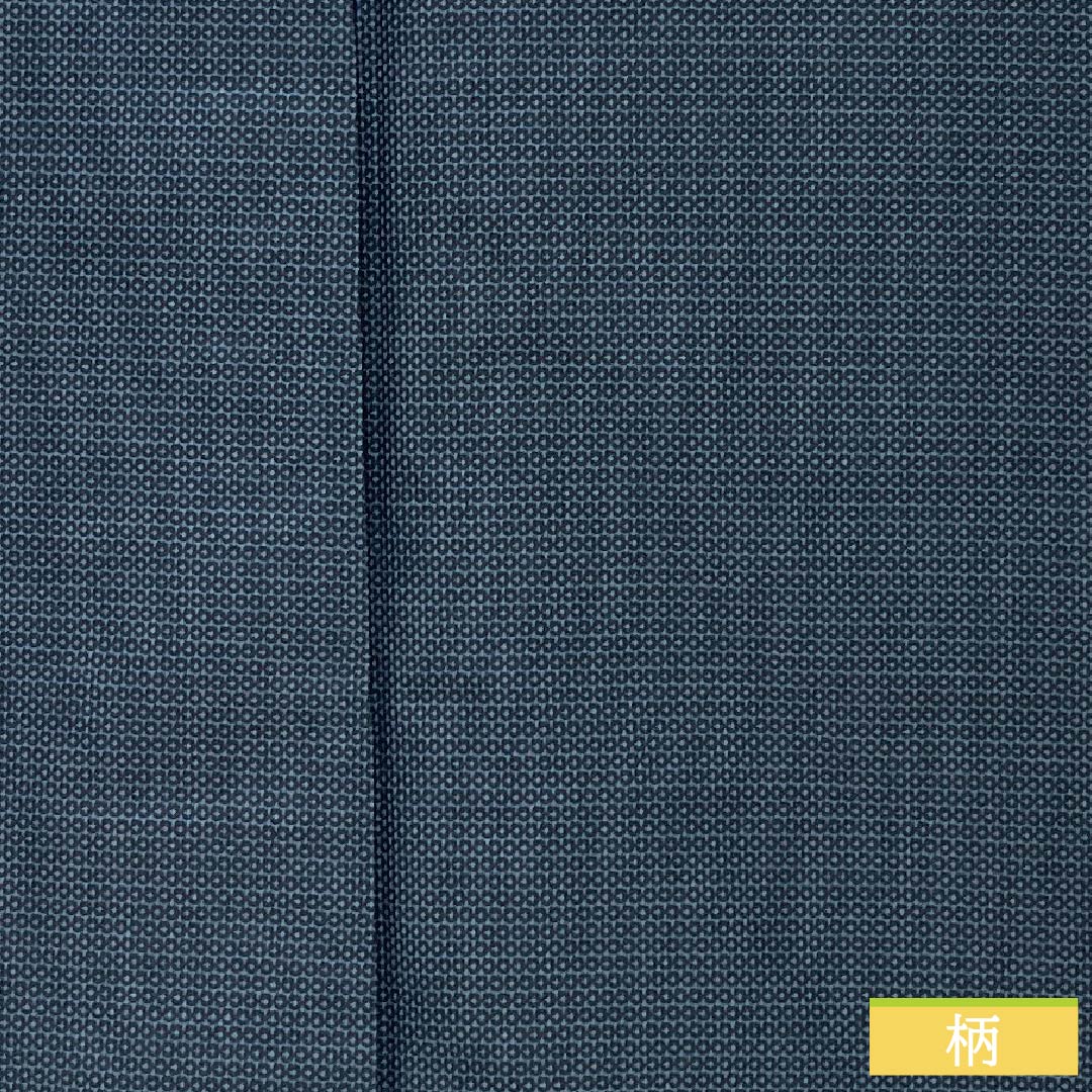 Men's pure silk S-rank kimono, length 139.5cm, sleeve length 64cm, Berlin blue (Berence blue) geometric pattern ensemble, with haori cord, lined, blue, 1119001302317