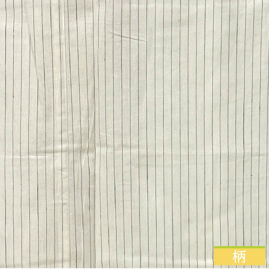 メンズ浴衣 木綿 身丈149.5cm 裄丈73.5cm 白土色（しらつちいろ） 縞 Sランク 単衣 白系 1138000062411