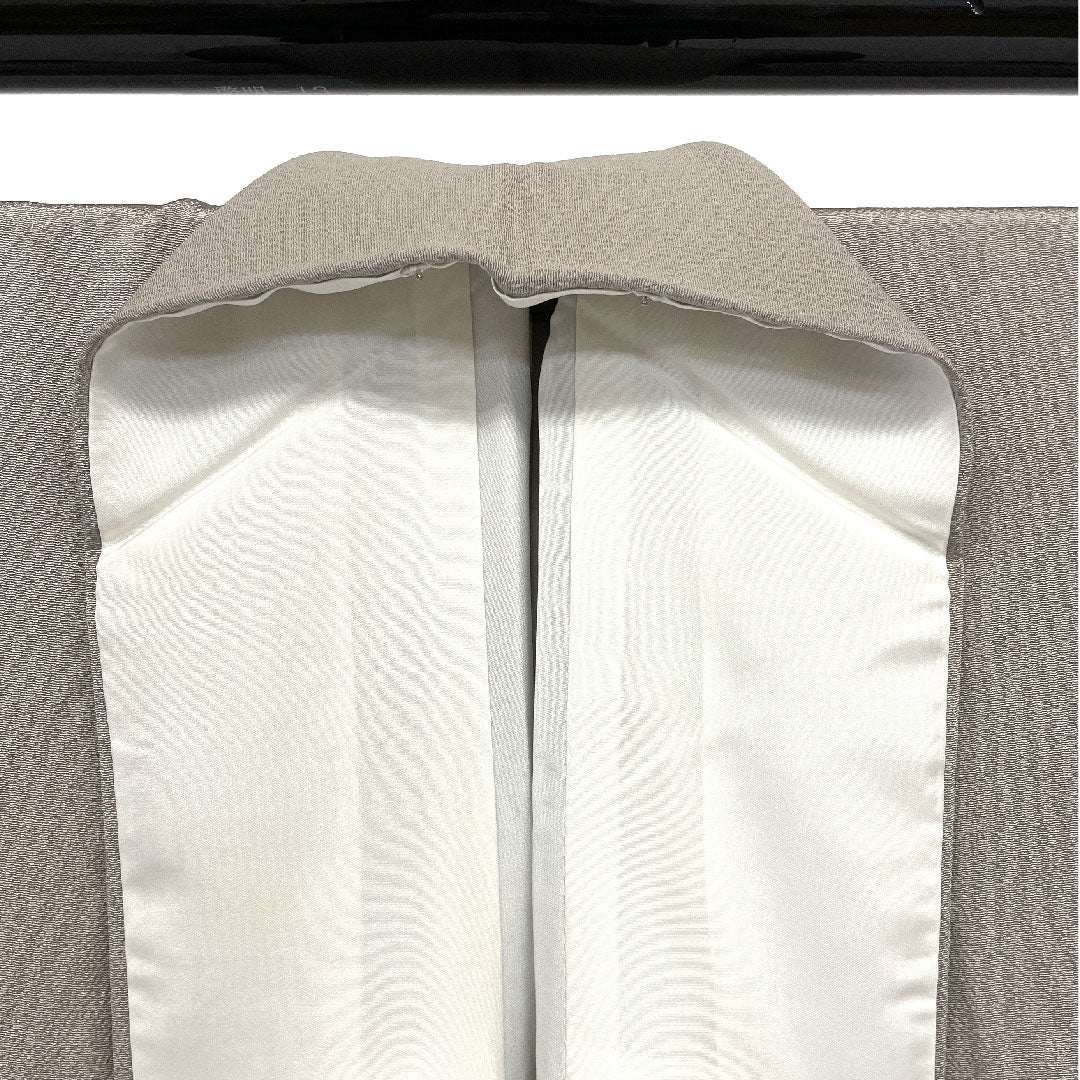 Homongi, lined, length 164.5cm, sleeve length 64cm, embroidery, bellflower crest, pure silk, B rank, gray, 1112001263422