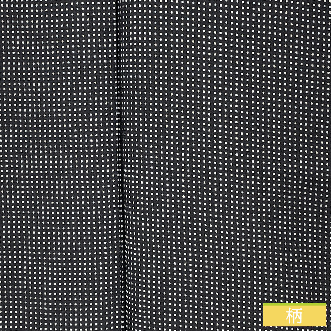 Komon, pure silk, length 165.5cm, sleeve length 66cm, lined, geometric pattern, A rank, black, 1115004713510