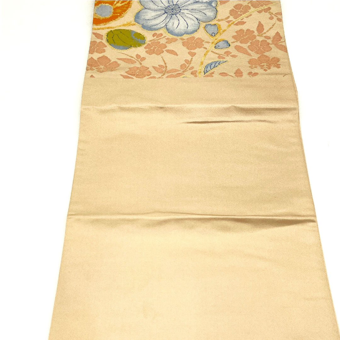 Fukuro Obi, Shirayaen Oba, Tsujigahana, Length 432cm, Pure Silk, S Rank, Six-pass, Semi-formal, Pink, 1123004272313