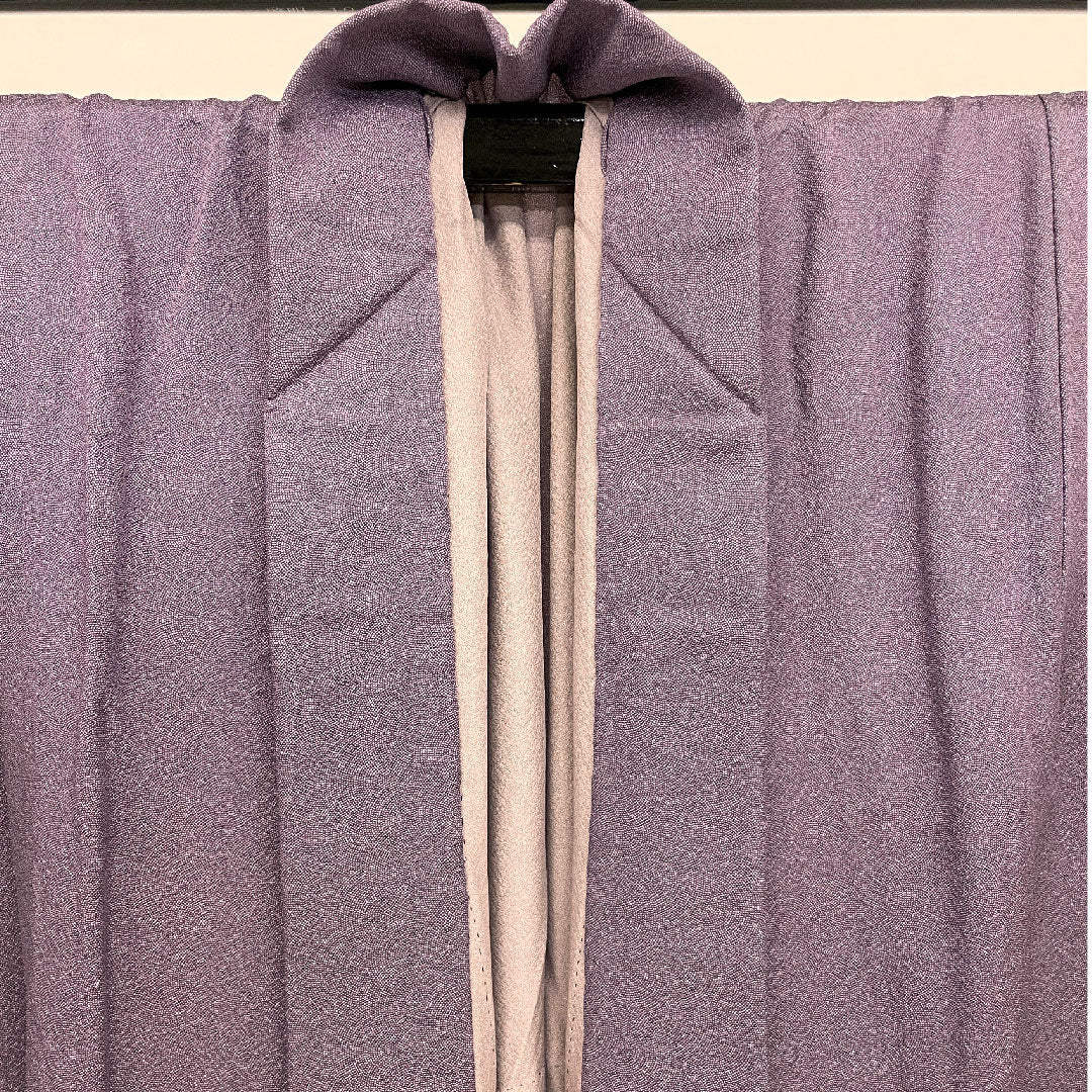 小紋 身丈158.5cm 裄丈62cm 単衣  江戸小紋 鮫柄  正絹 Sランク 紫系 1115001152320