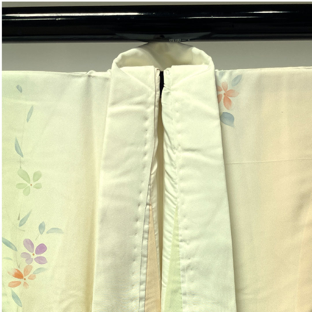 長襦袢 正絹 身丈124cm 裄丈60.5cm 袷  花模様 ぼかし染  Sランク グラデーション系 1129000342199