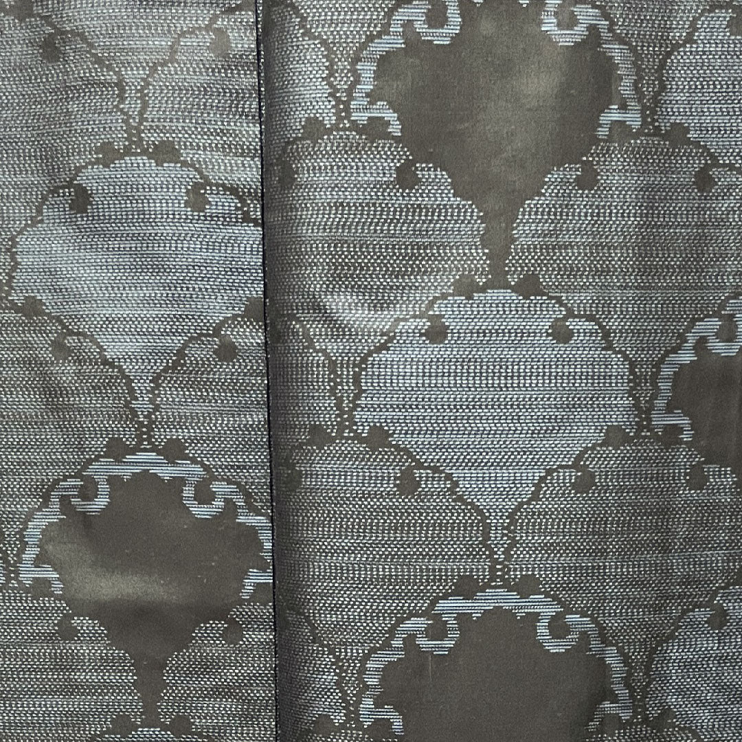Oshima Tsumugi, Length 160.5cm, Sleeve length 63.5cm, Weft Kasuri, Yukiwa, Pure Silk, A Rank, Awase, Navy Blue, 1116002823418