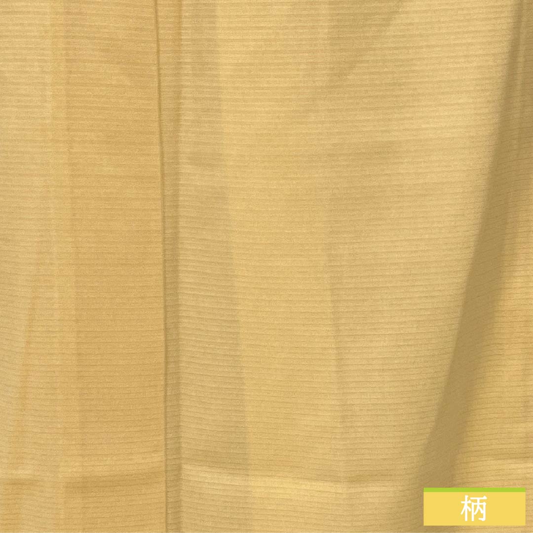 Summer solid color polyester kimono, S rank, length 171.5cm, sleeve length 70.5cm, light tangerine color (usukouji), one crest, five-three paulownia pattern, ro crepe, orange-colored, product number 1132003062626