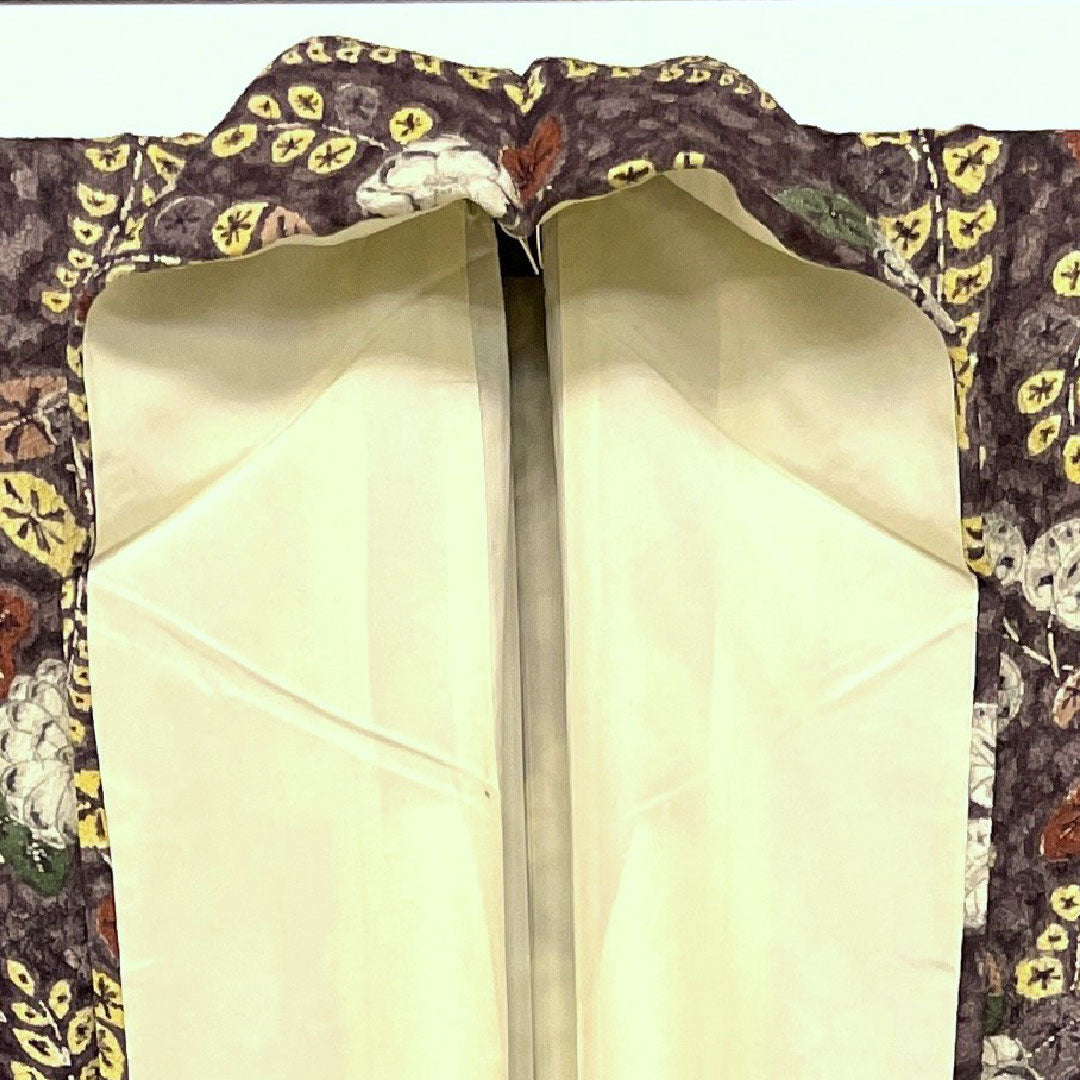 小紋 身丈163.5cm 裄丈64cm 袷  辻ヶ花 正絹 Aランク 紫系 1115000433320