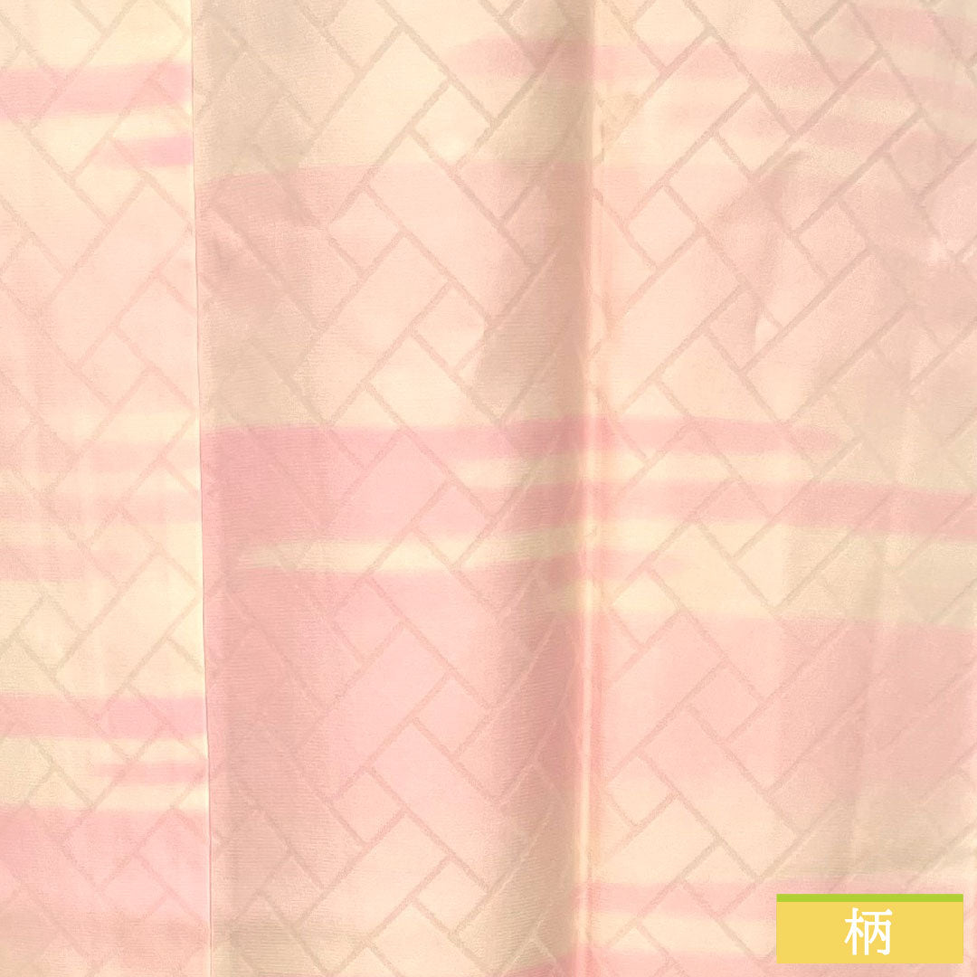 Silk Nagajuban, length 126cm,裄丈 63cm, unlined, blurred dye, tucks, S rank, pink, 1129000652313