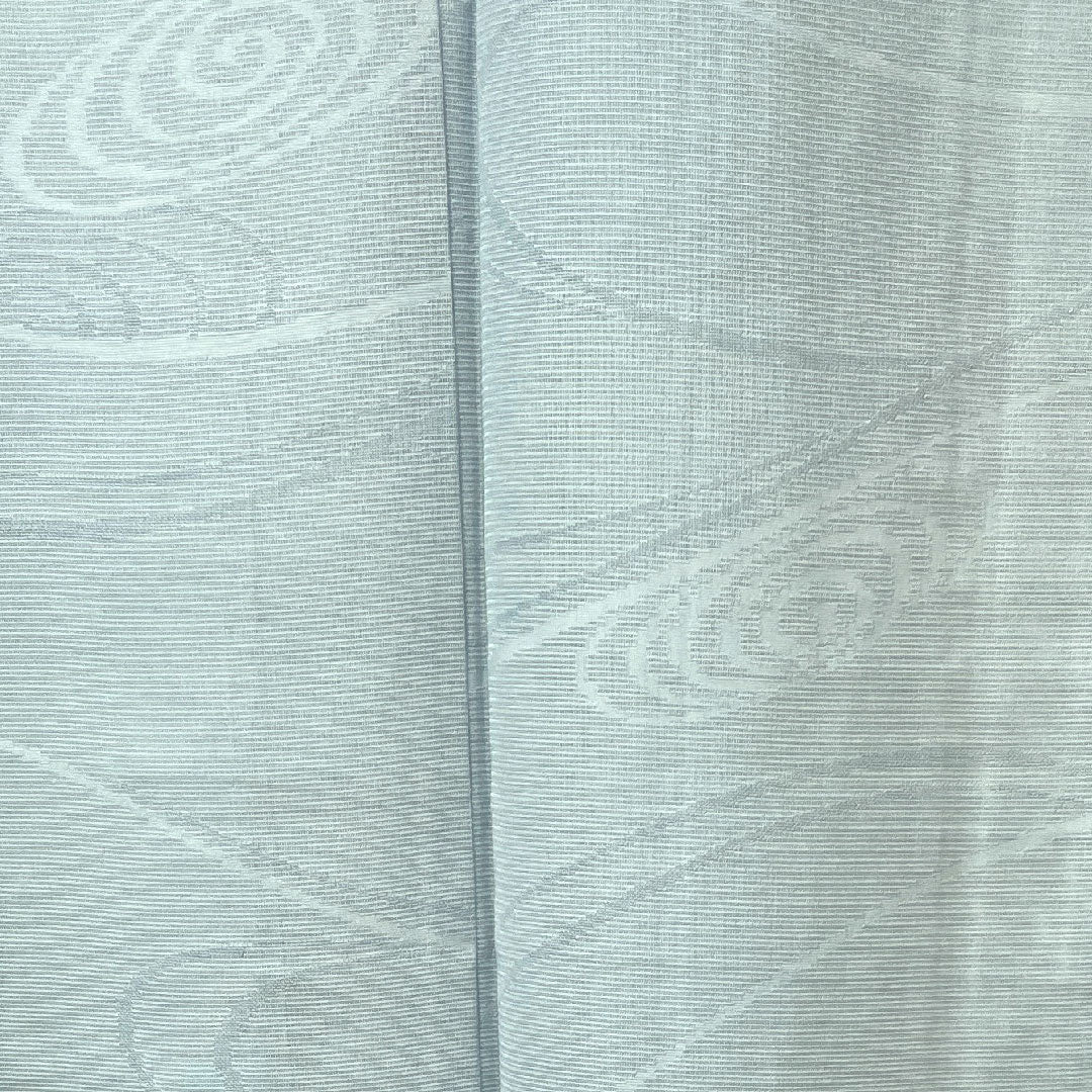 Summer pure silk plain color Length 162.5cm Sleeve length 63cm Kinuta celadon color Plum blossom Basting thread included Flowing water Silk A rank Light blue 1132000493424