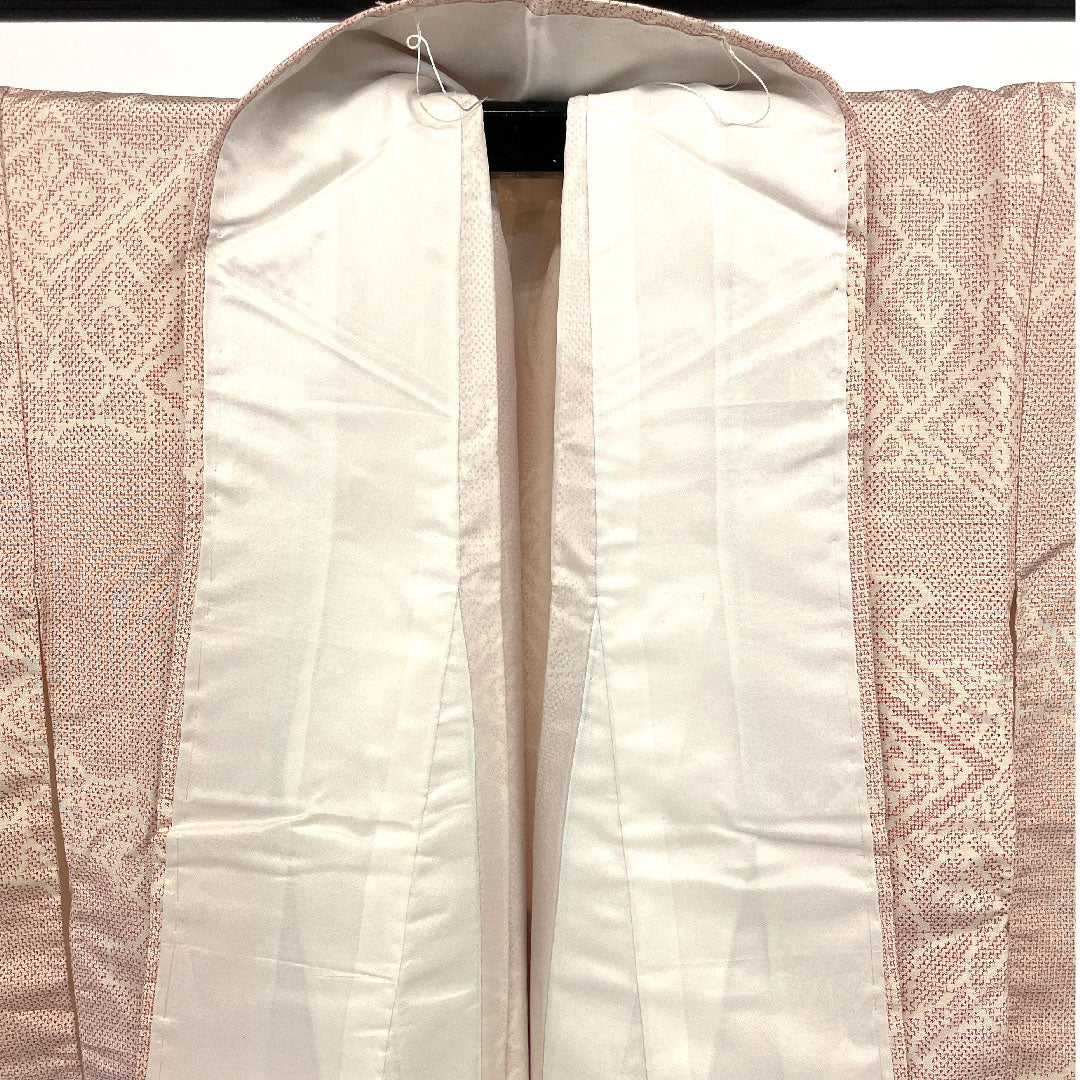 Tsumugi Length 158.5cm Sleeve length 62.5cm Cloud pattern Geometric pattern Poly S rank Awase Pink 1116001162313