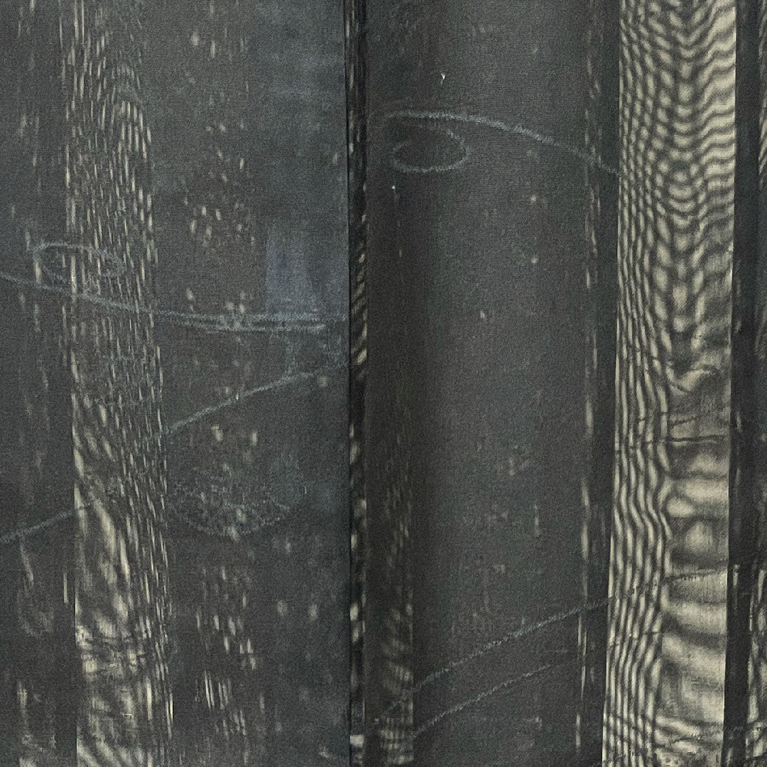 夏物 正絹 色無地 身丈157.5cm 裄丈64cm  抽象模様  紗 Sランク 黒系 1132001122310