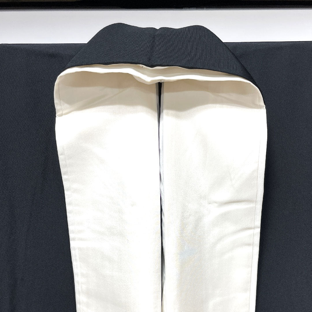 Black Tomesode, Length 166cm, Sleeve Length 66.5cm, Awase, Kyoto Yuzen, Floral Pattern, Katabami, Pure Silk, A Rank, Five Crests, Black, 1111000743510
