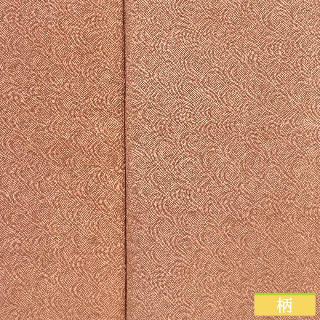 A-Rank Pure Silk Komon (Small-Wear) - Length 157.5cm, Sleeve Length 63cm - Single-Layer Kimono - Hisameiro (Faded Scarlet) - Edo Komon (Small-Wear) - Shark Skin Pattern - Five-Three Paulownia Pattern - Orange-Based Crest - Product Code: 1115007223326