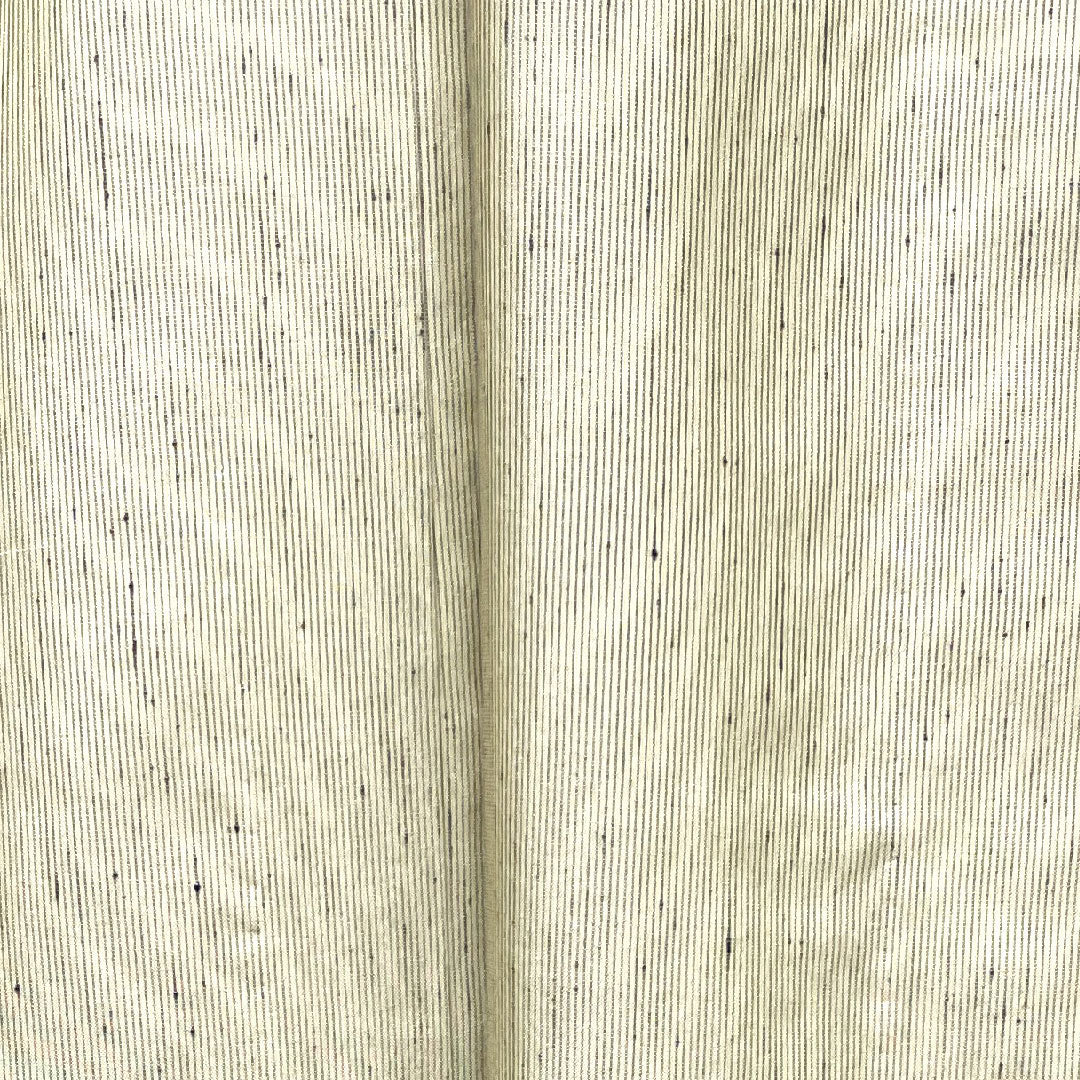 夏物 正絹 紬 身丈156cm 裄丈62cm 蕎麦切色（そばきりいろ） 縞 しつけ糸付き 未使用品 紗 Sランク グレー系 1132000422322